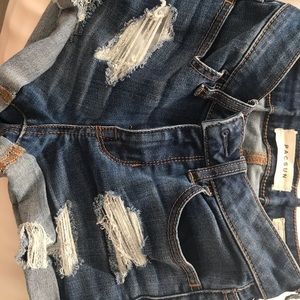 Pacsun ripped denim shorts